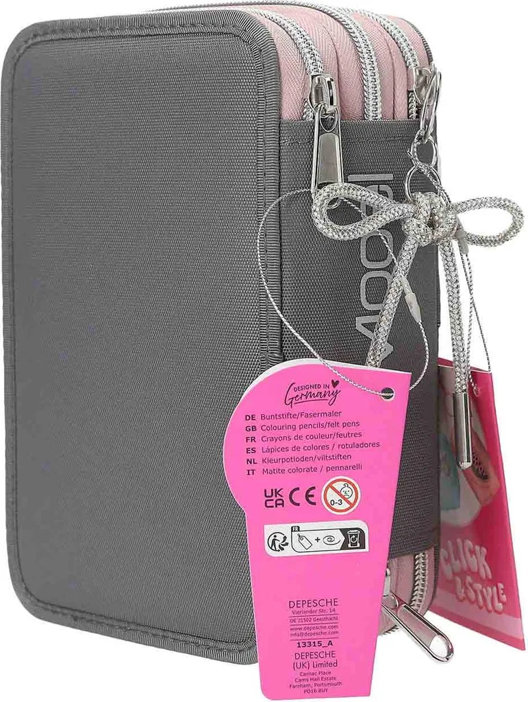 Trousse triple compartiment TOPModel Depesche grand format rouge 83 - 7