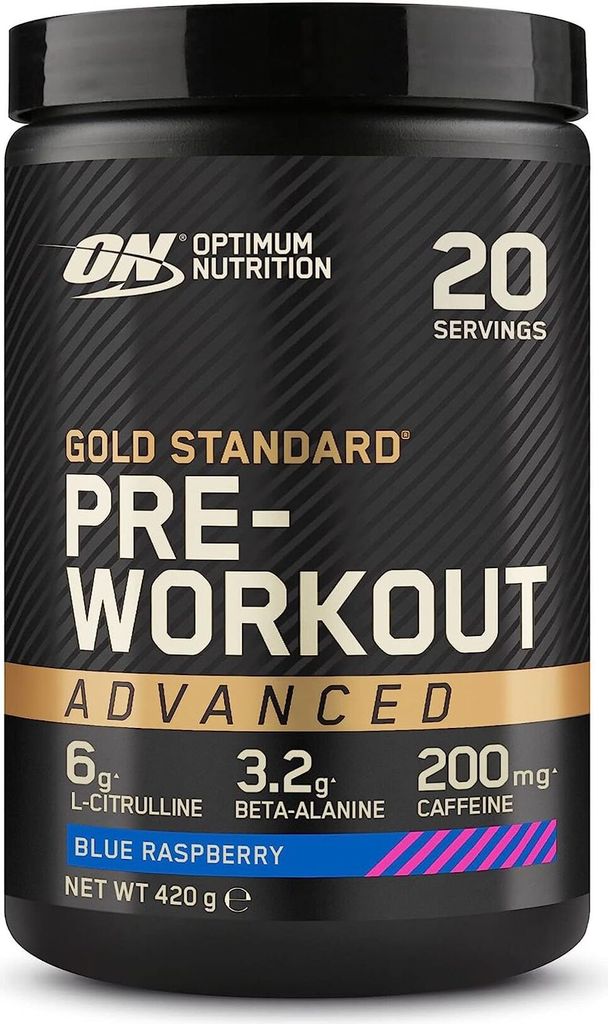 Optimum Nutrition Gold Standard Pre-Workout Advanced - 420g-Dose Blue Raspberry