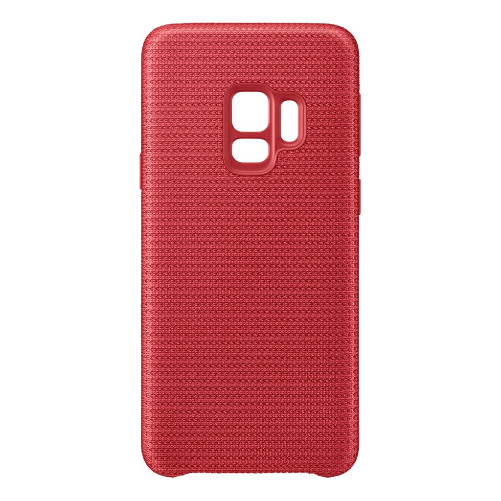 A red phone case is shown against a white background.