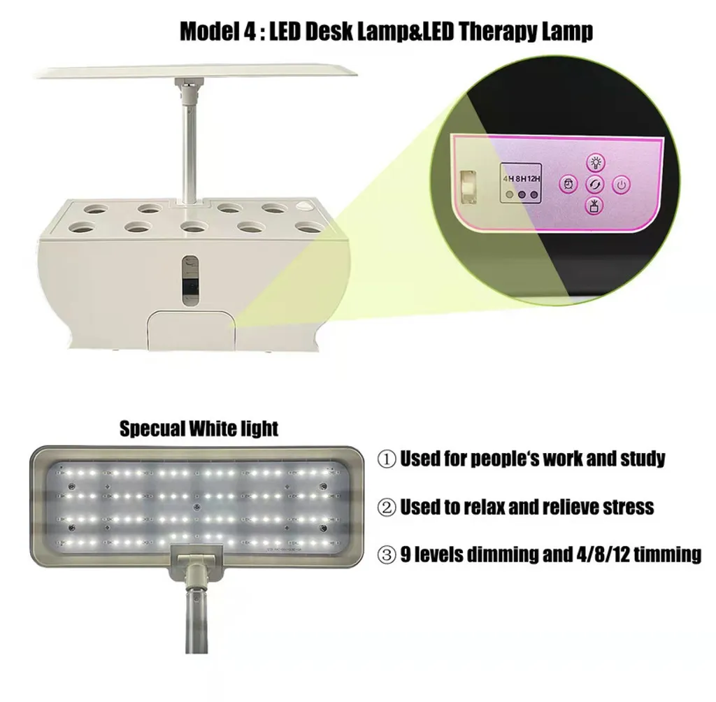 Kit hydroponie LED 9 emplacements - Éclairage croissance automatique Weiß - 6