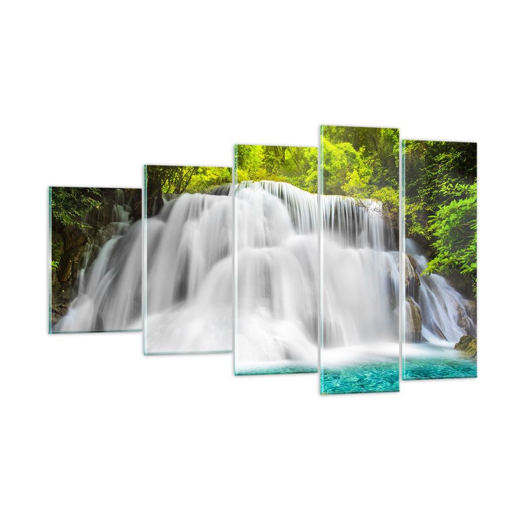 Bilder auf glas - Park natur landschaft - 100x60cm - Glasbilder - Wandbilder - Kunstdruck - zum Aufhängen bereit - Wanddekoration aus Glas - Glas ...