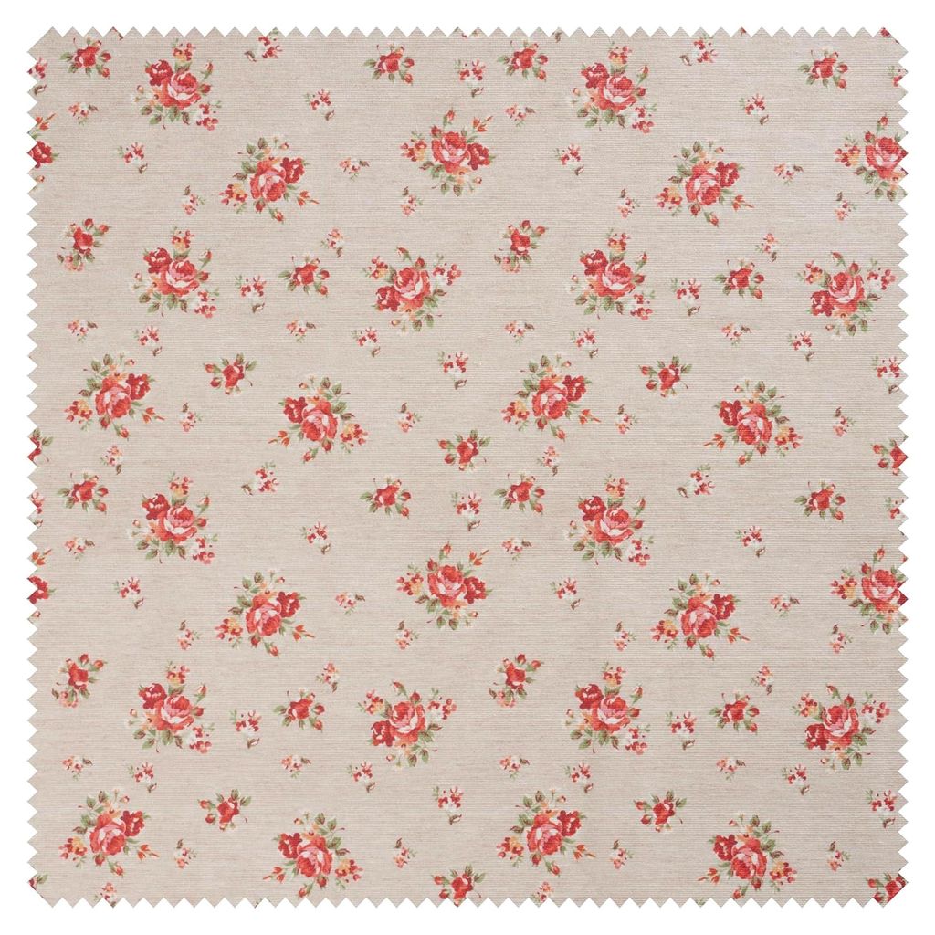 Baumwollstoff mit Rosenmuster, acrylbeschichtet, 140 cm breit, Meterware
