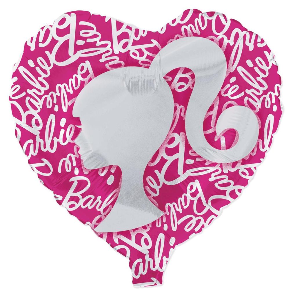 Folienballon Barbie Herz 45cm für Kindergeburtstag Party Produktbild 