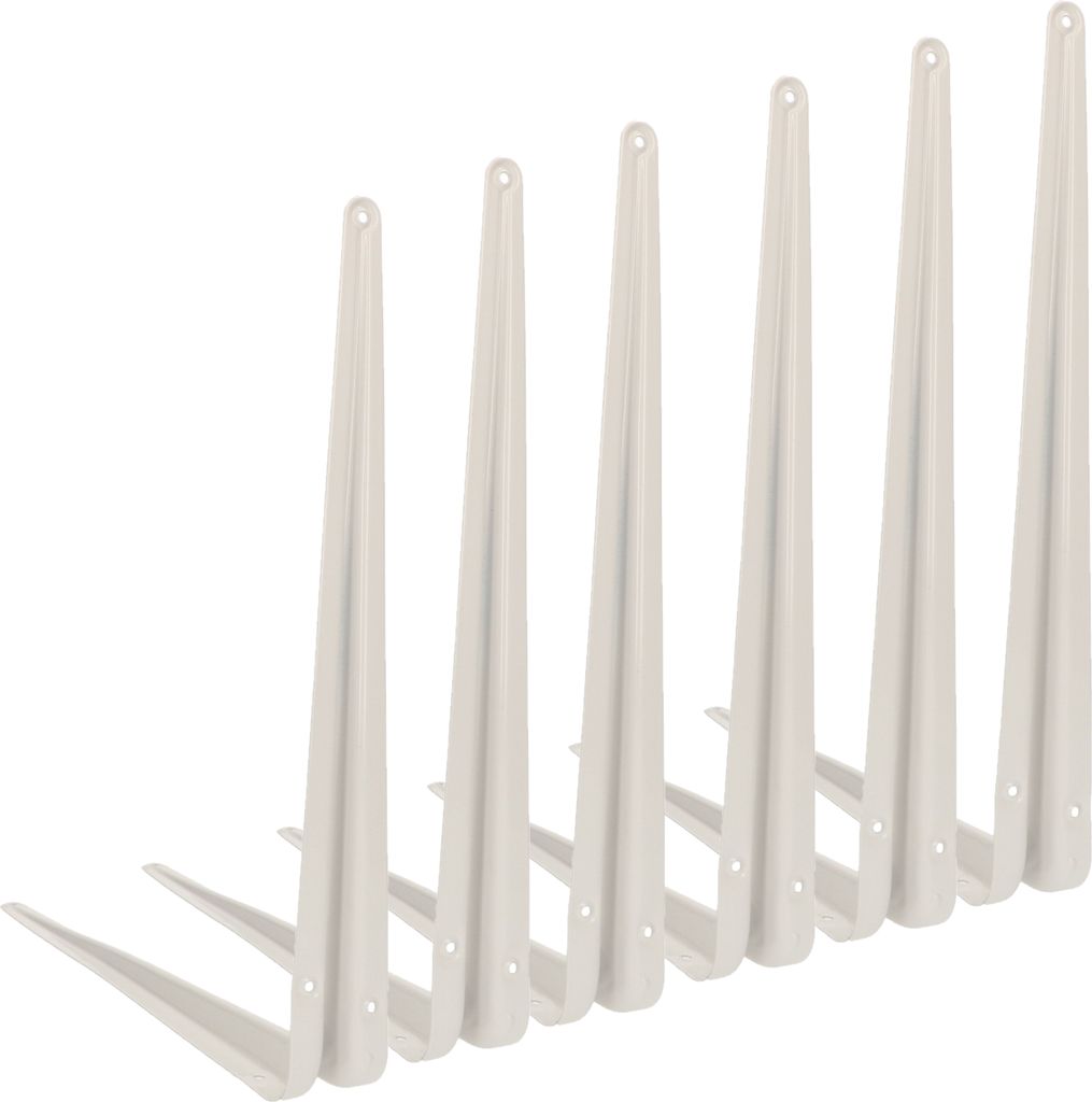 KOTARBAU 6er Set Regalwinkel 450x400 mm Regalträger Regalhalter für Wandmontage Weiß