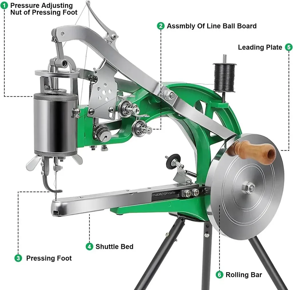 Machine à coudre Schuster à tête pivotante 360° pour cuir et métal - 7