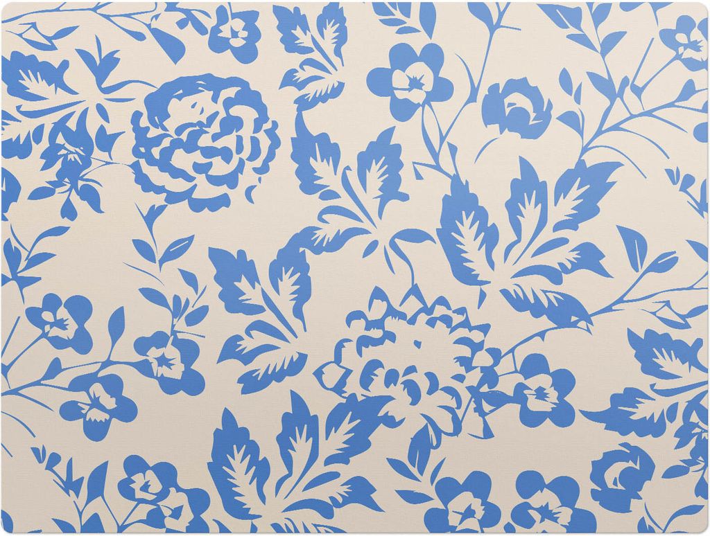 Florales Vintage-Muster – Bodenschutzmatte – Stuhlunterlage 120x90 cm – Rutschfest – Hartbodenmatte