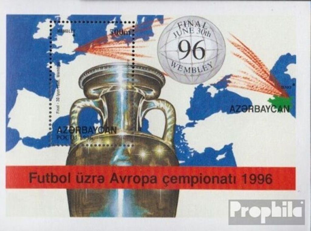 Briefmarken Aserbaidschan 1996 Mi Block25 (kompl.Ausg.) postfrisch Fußball