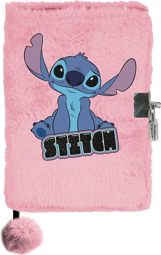 PASO Plüsch STITCH Tagebuch mit Vorhängeschloss Produktbild 