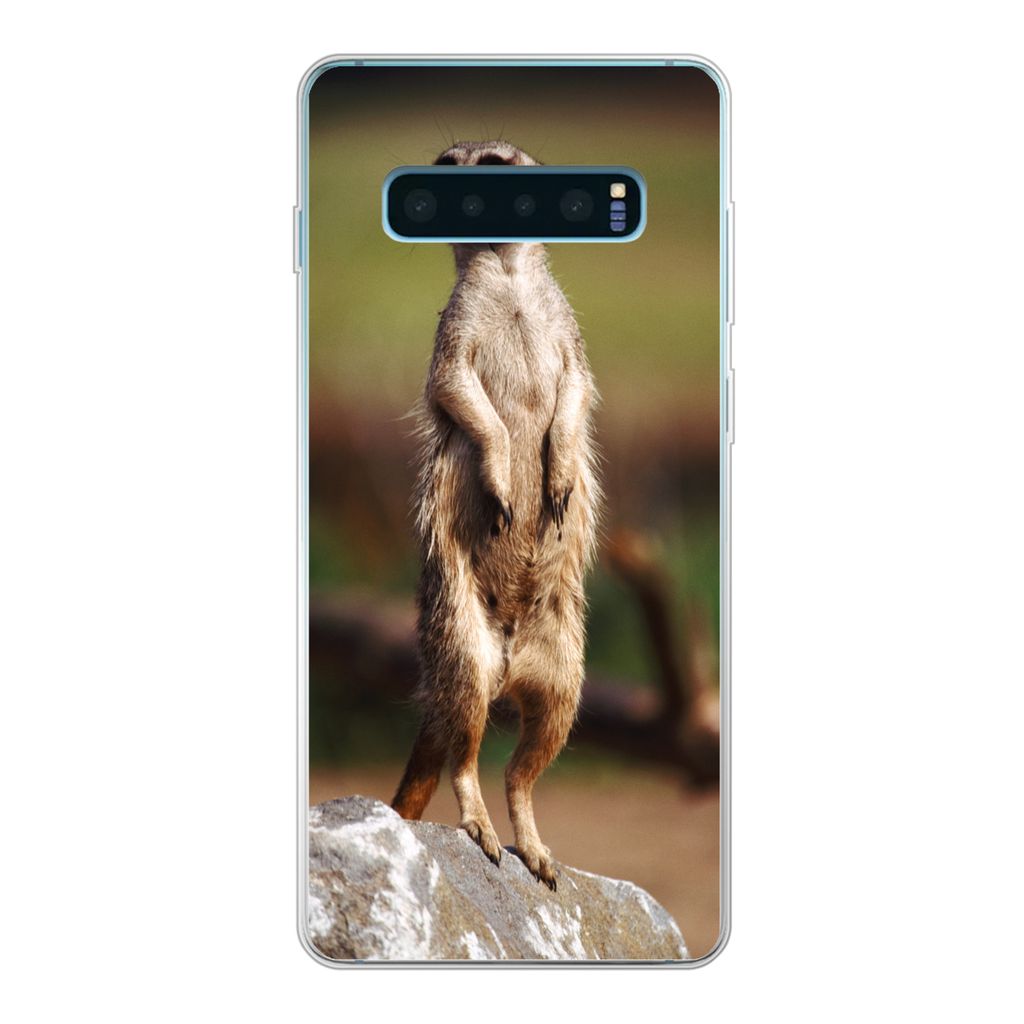 MuchoWow Handyhülle Schutzhülle Hülle für Samsung Galaxy S10 Lite Erdmännchen - Tier - Spiel Silikon Softcase Handy Hülle - Schutz
