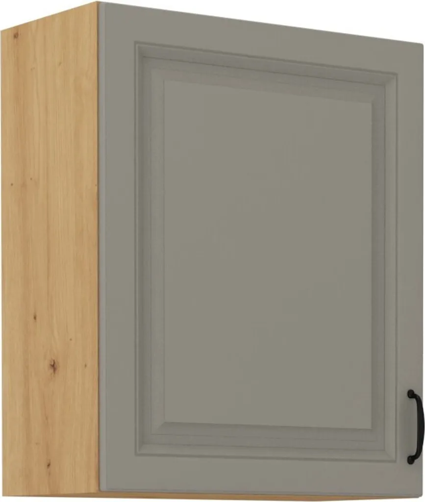 Armadietto Pensile SOPHIA 60 cm Grigio e Legno Artisan | Design Moderno