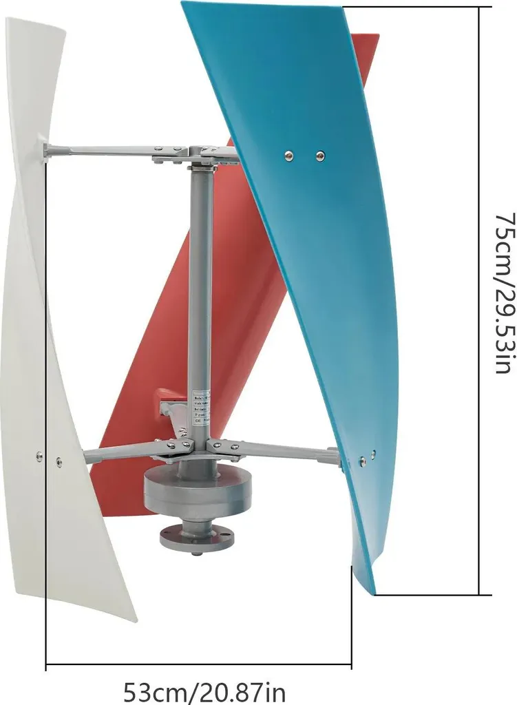 Éolienne verticale 400W 12V triphasée avec kit de montage complet - 3