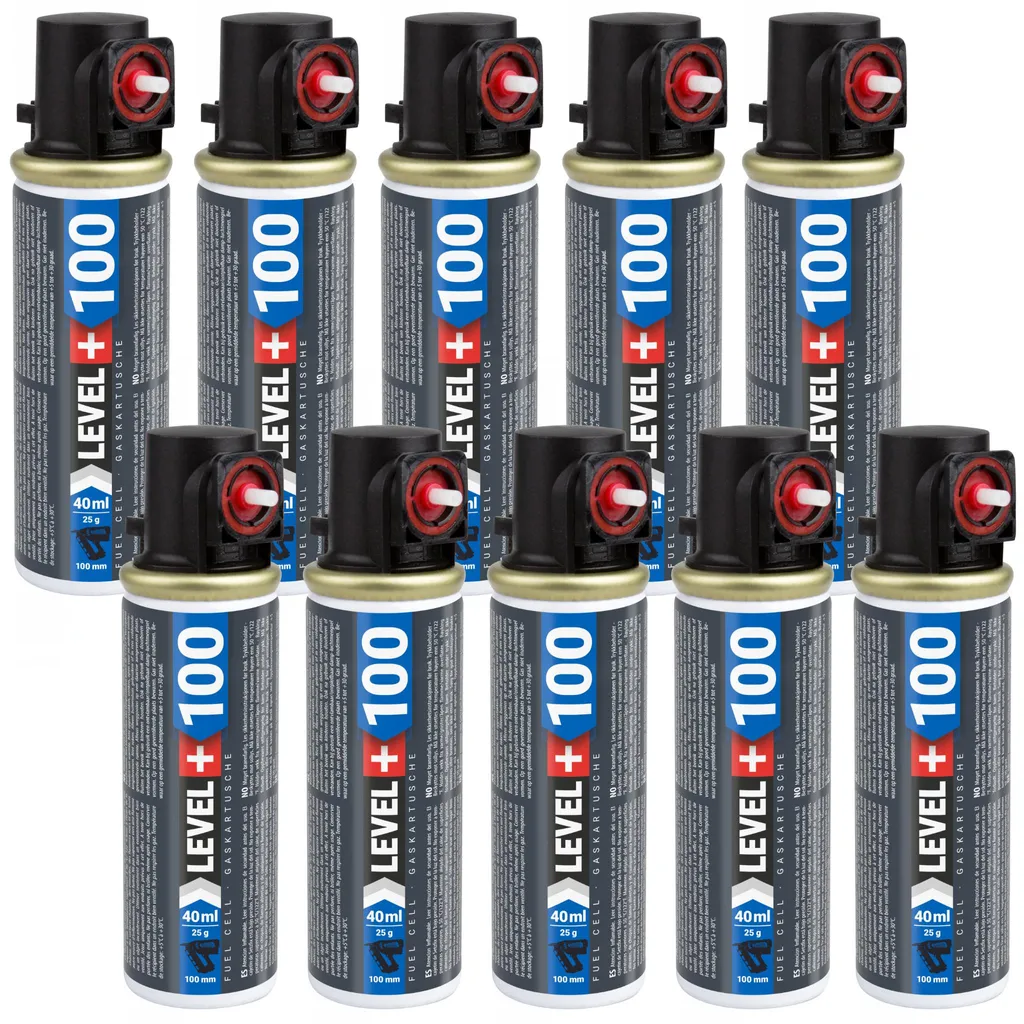 Recharge de gaz LEVEL+ pour travaux de clouage, 100mm, pack 10 unités