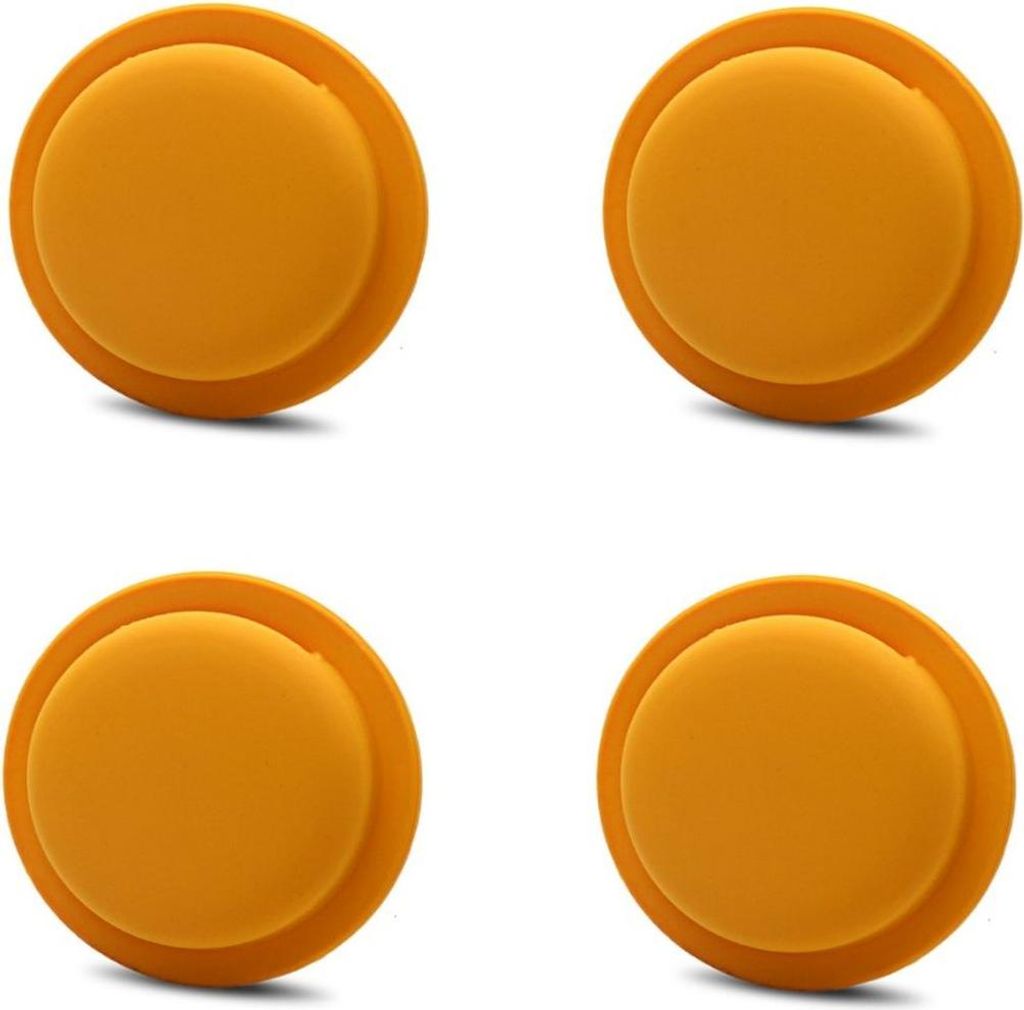 4er Pack - Silikonhülle für Apple AirTags 2021 - Hülle selbstklebend - Orange
