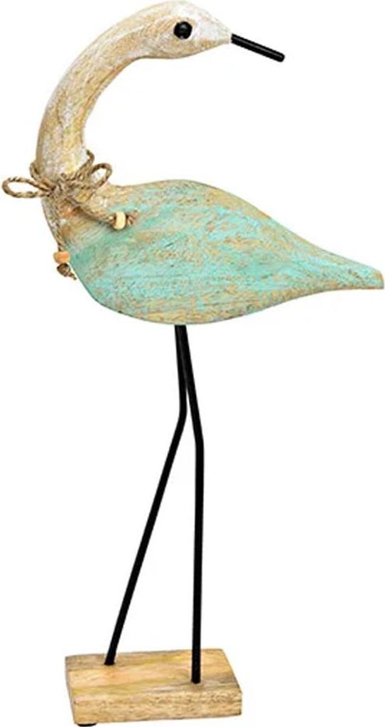 Große Storch Figur aus Holz 42 cm - als Deko oder Geschenk zur Geburt