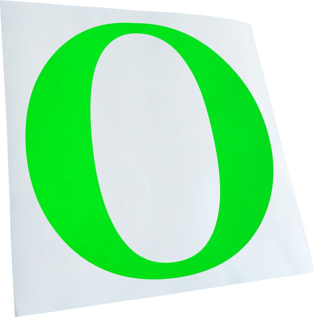 Kiwistar - Autoaufkleber - Buchstabe O - Alphabet Heckscheibe - Aufkleber für Auto Kfz Fahrrad, LKW, Truck Mofa