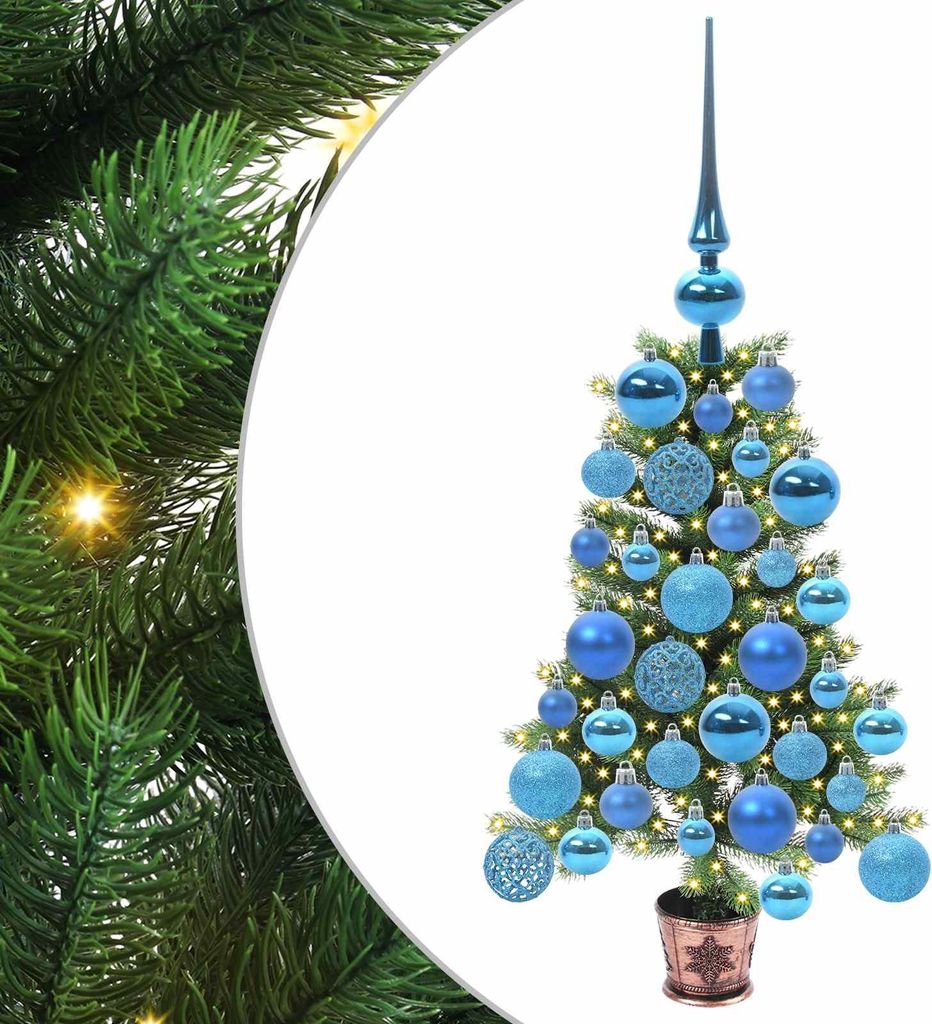 vidaXL Weihnachtsbaum mit 150 LEDs mit Ständer Grün 65 cm PE
