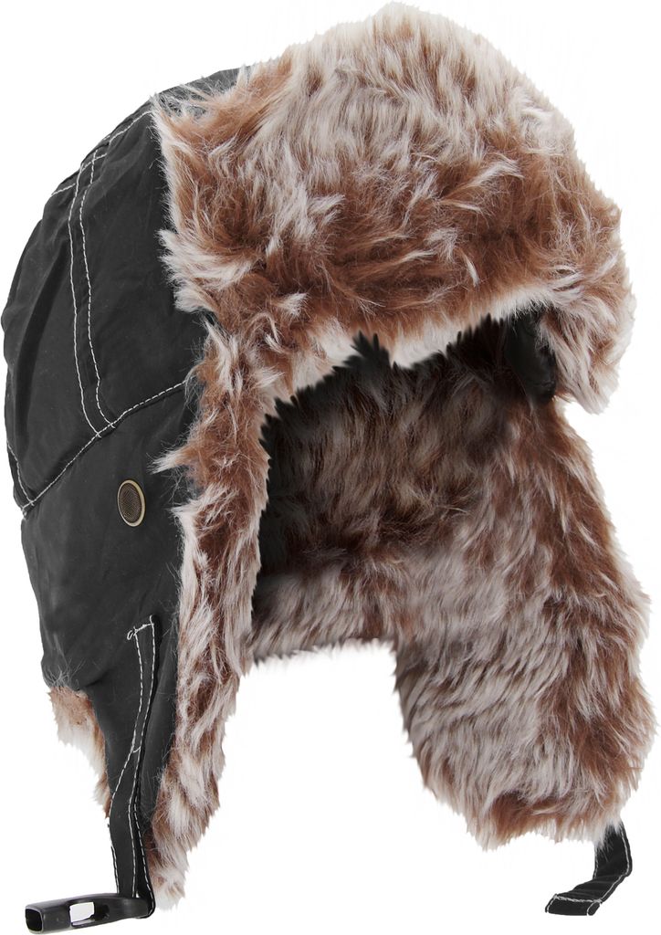 Result Uni Wintermütze / Sherpa-Mütze BC985 (L) (Schwarz)