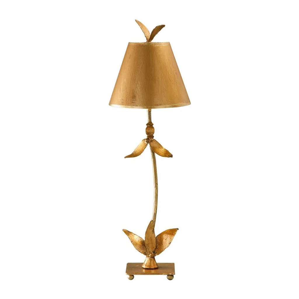 Lampe de chevet design luxe en métal doré Red Bell Flambeau Lighting