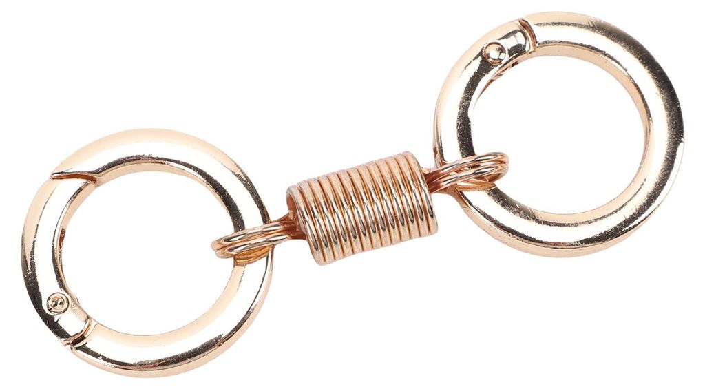 3er-Set Feder-Doppelring-Schlüsselanhänger im nordischen Retro-Stil, abnehmbar, strapazierfähig, mit doppeltem Spalt