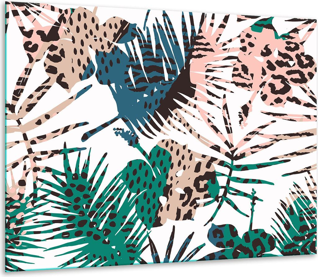 Herdabdeckplatten Glaskeramikkochfeld-Abdeckung Spritzschutz Glas 60x52cm Blume