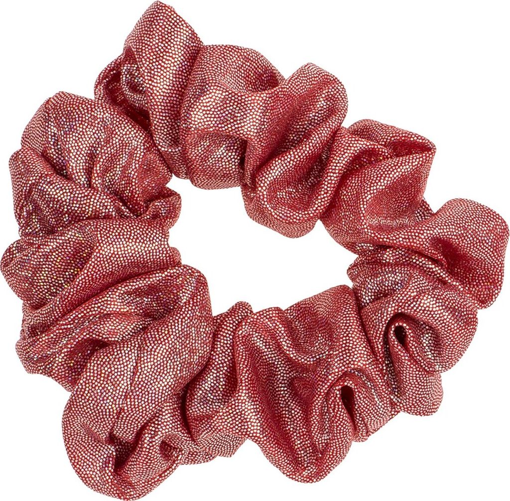 Haarband »Jumbo Glitter« Haargummi Zopfgummi Gummibänder Scrunchie Samt Velour Rot