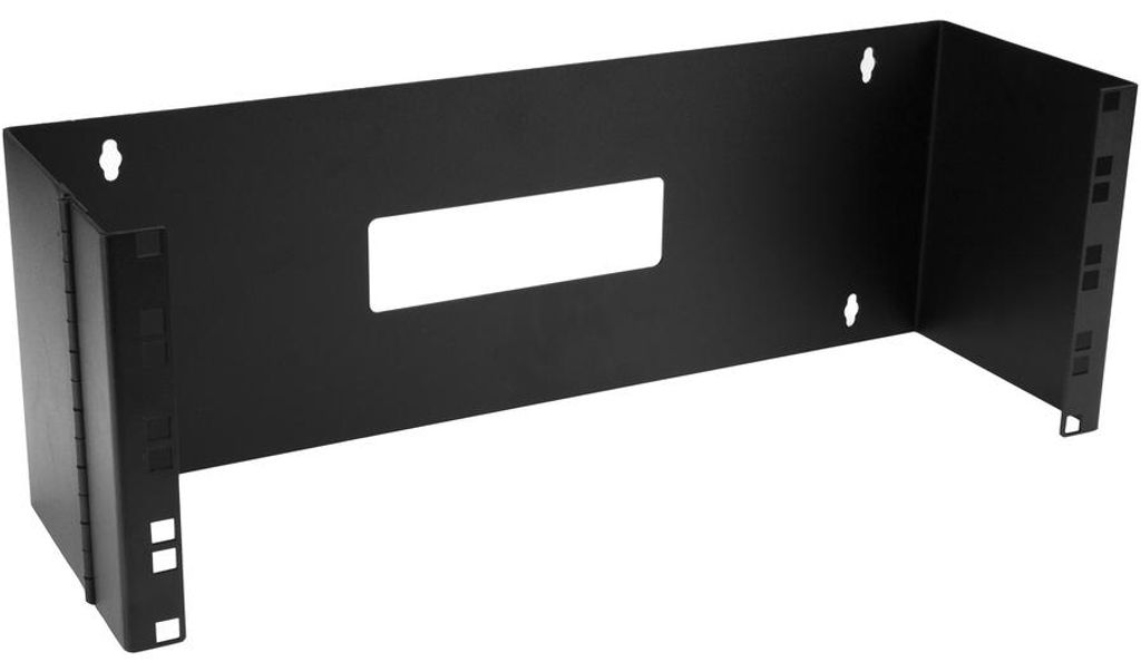 StarTech.com WALLMOUNTH4, wandmontiertes Rack, 4U, 15kg, 2,2kg, Schwarz