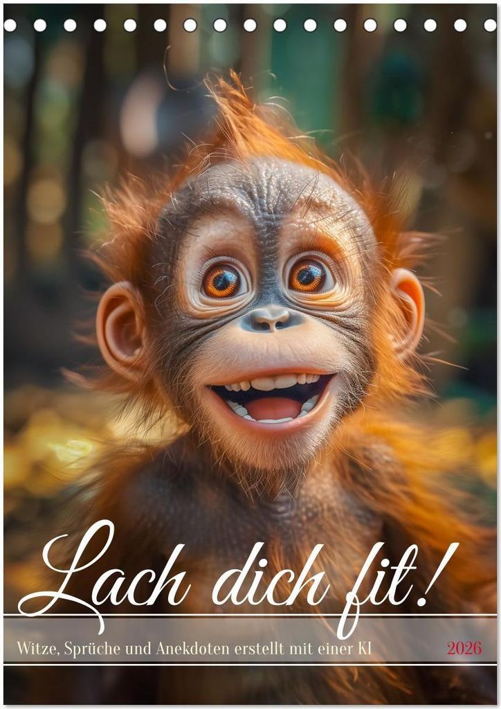 Lach Dich fit (Tischkalender 2026 DIN A5 hoch), CALVENDO Monatskalender