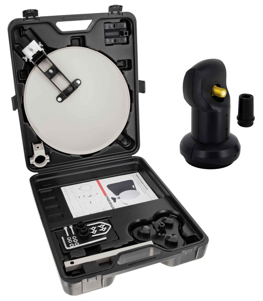 PremiumX Camping SAT Anlage Single LNB Tischhalter Produktbild 