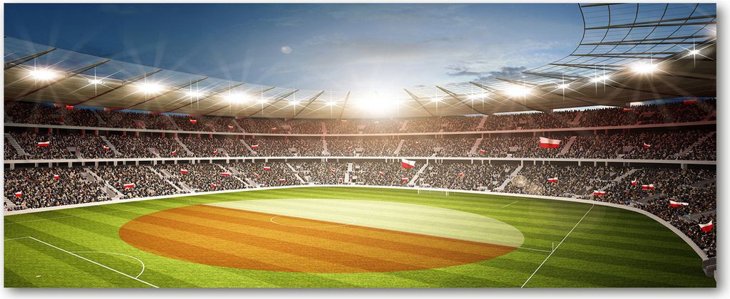 Tulup Leinwandbild - 125x50 cm - Wandkunst - Drucke auf Leinwand - Leinwanddruck - Sport - Mehrfarbig - Stadion Polen
