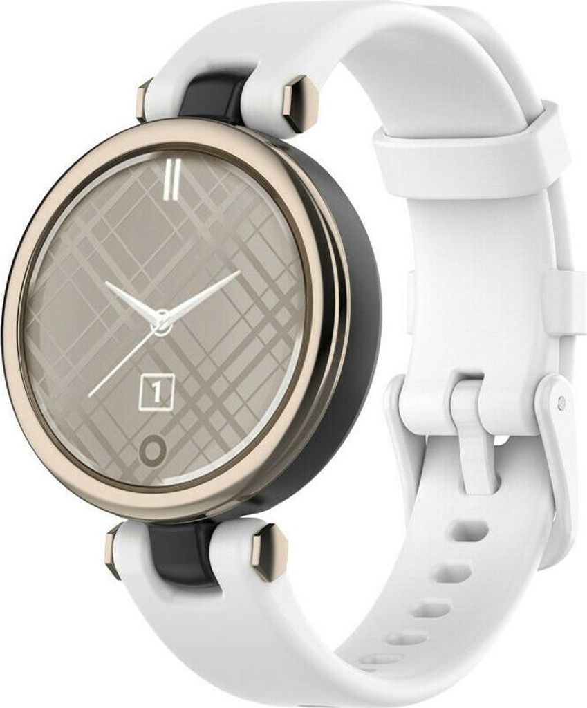 Silikon-Smartwatch-Armband – Passend für Garmin Lily Silikonarmband – Weiß – Strap-it Uhrenarmband / Armband