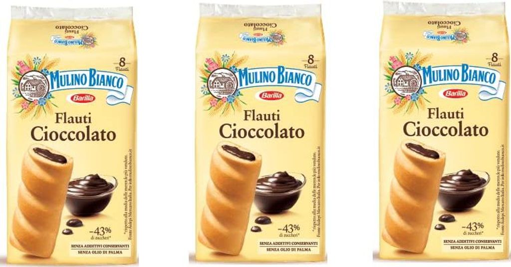 24x Mulino Bianco Kuchen mit Schokolade Flauti 35g kekse Produktbild 