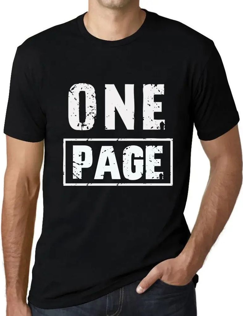 Herren Grafik T-Shirt Eine Seite – One Page – Öko-Verantwortlich Vintage Jahrgang Kurzarm Lustige Druck Geburtstag Geschenk Mann