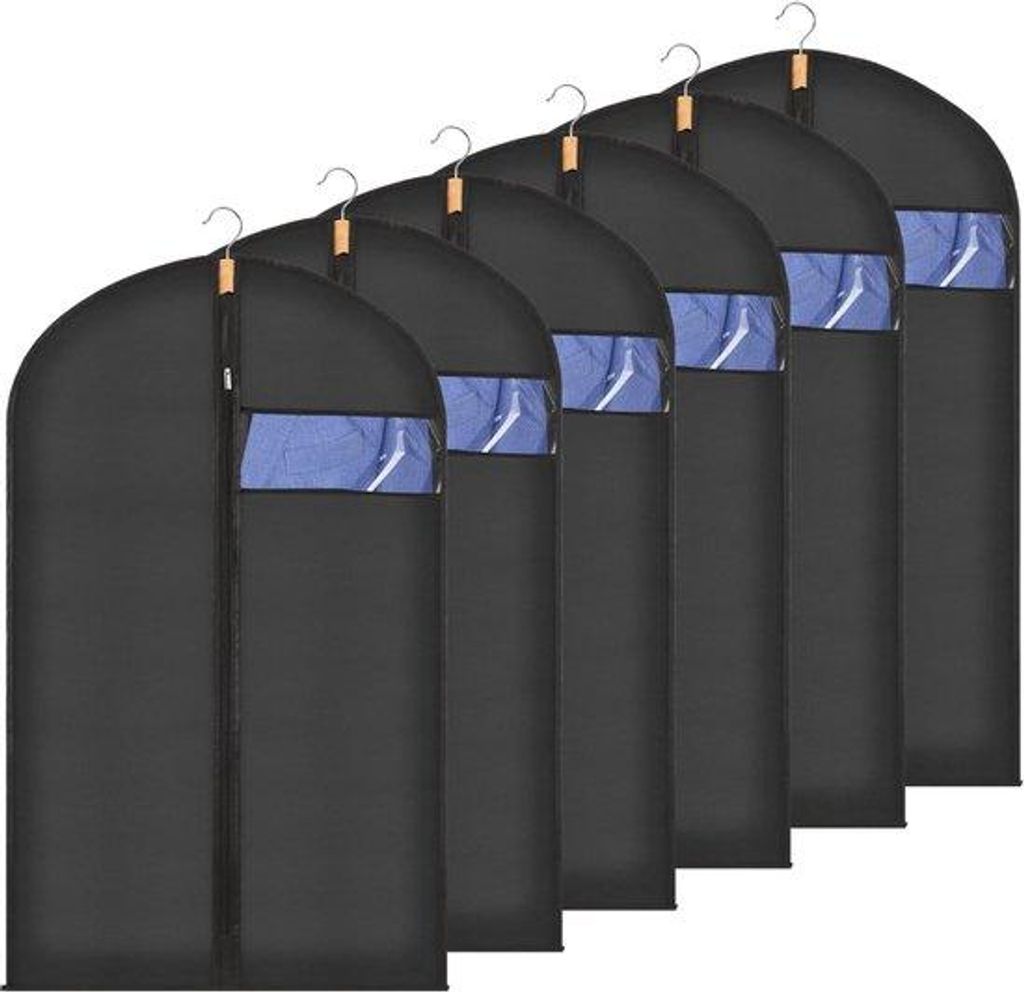 Schutzhülle 6er Set, 60 x 100 cm, Reisekoffer mit Schnalle, EVA-Koffer, schwarzer Atemkoffer