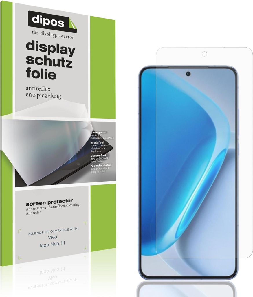 4x Schutzfolie für Vivo Iqoo Neo 11 matt Displayschutzfolie Folie Display Schutz dipos