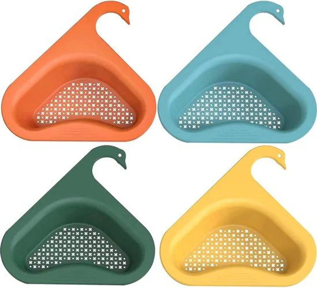 Paniers filtrants multifonctions pour évier et jardin, lot de 4 coloris
