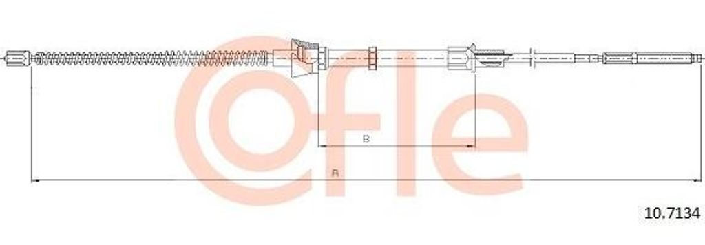 COFLE 10.7134 Seilzug, Handbremse OE 6X0609721F kompatibel mit Lupo, Arosa