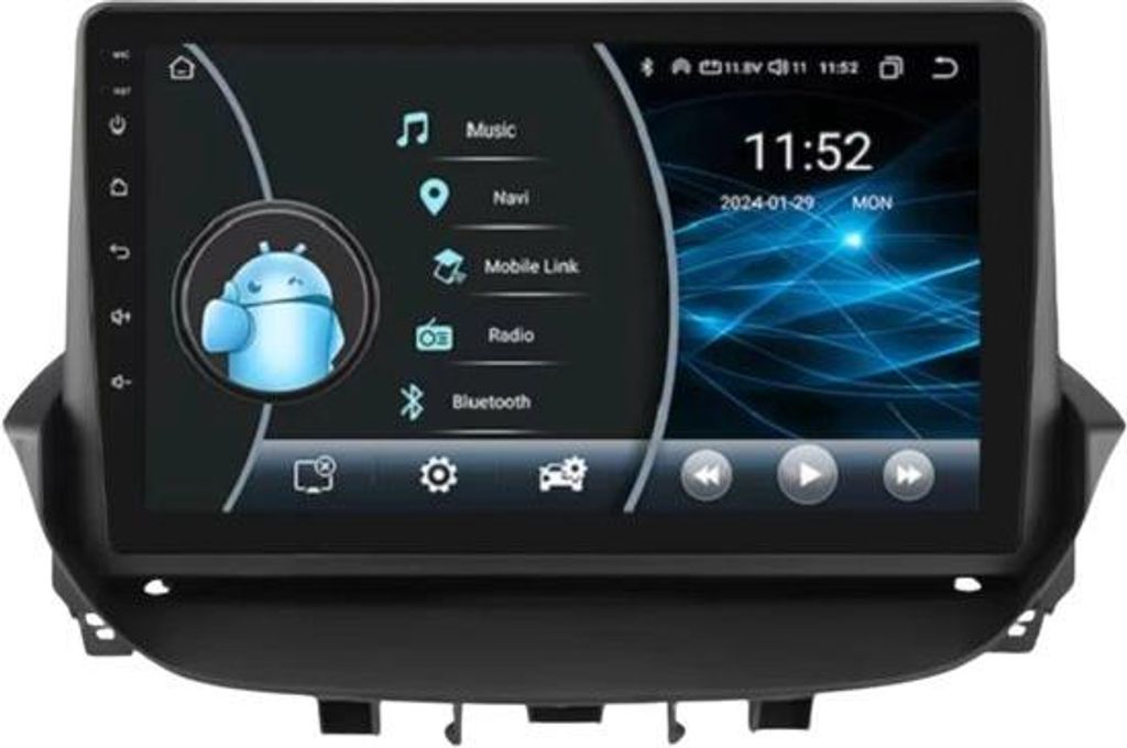 Autoradio mit Bluetooth und CarPlay für Renault Laguna 2 (2001–2007) – Kompatibel mit Apple und Android – Stereoanlage mit Navigationssystem...