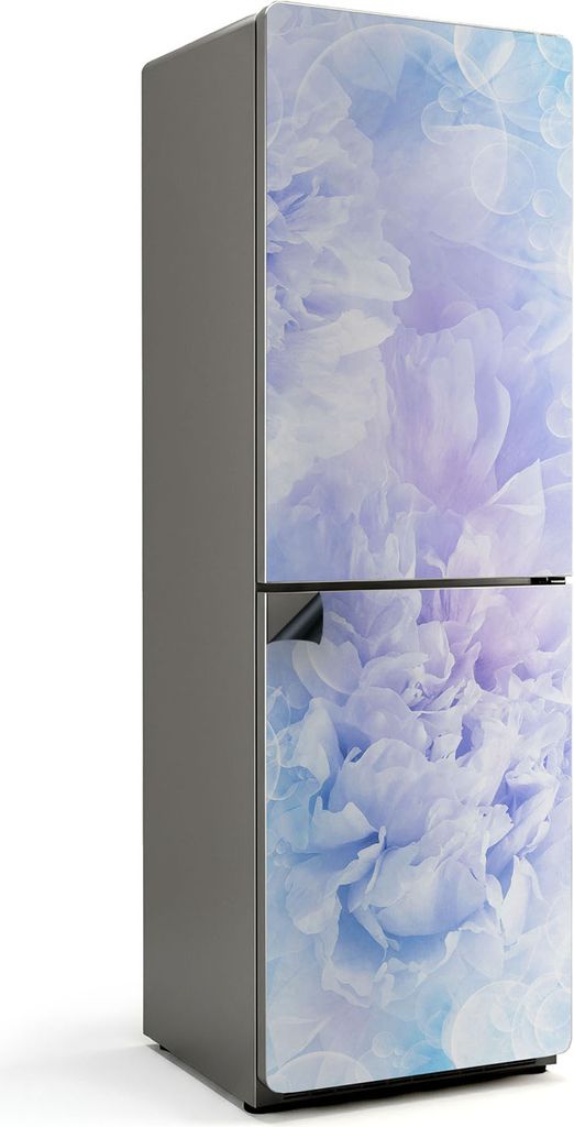 Zartes Blumenmuster – Magnetische Kühlschrank Abdeckung – Dekorfolie magnetisch Küche – Kühlschrank Magnet Deko – selbstklebende Magnett...