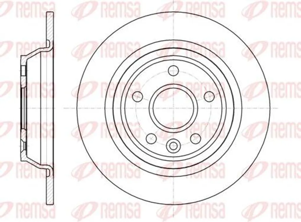 Disque de frein arrière pour Ford Focus, Galaxy et Kuga REMSA 61167