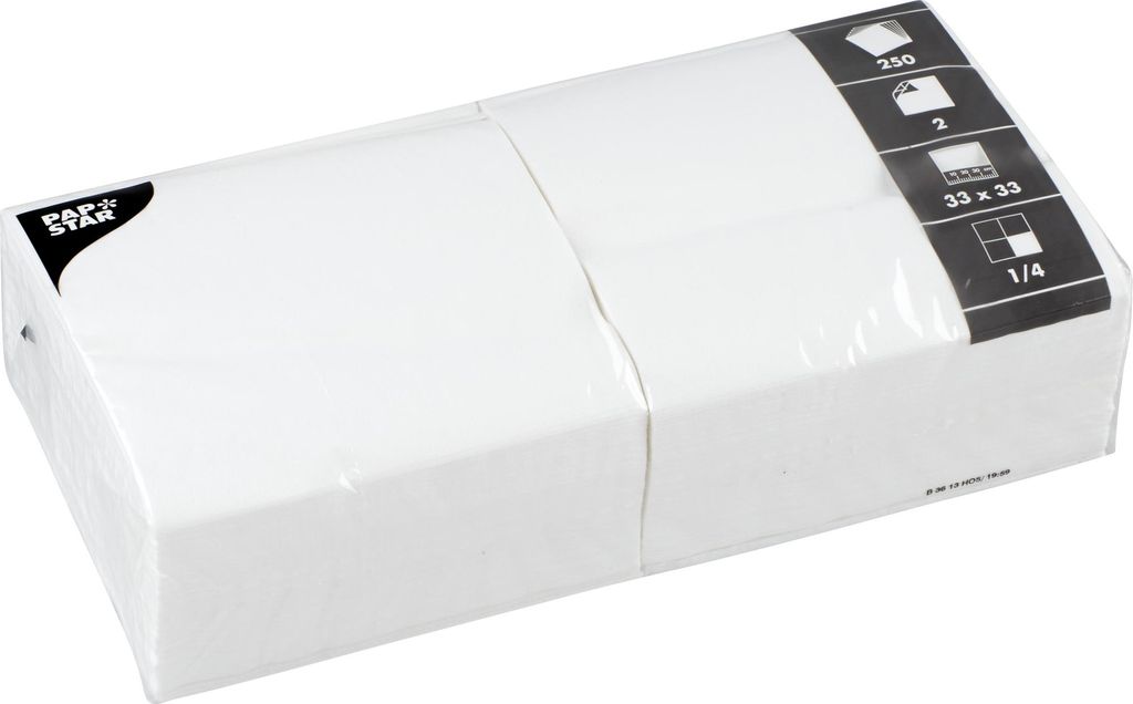 PAPSTAR  14486 PAPSTAR Servietten, 330 x 330 mm, 2-lagig, Immagine del prodotto 