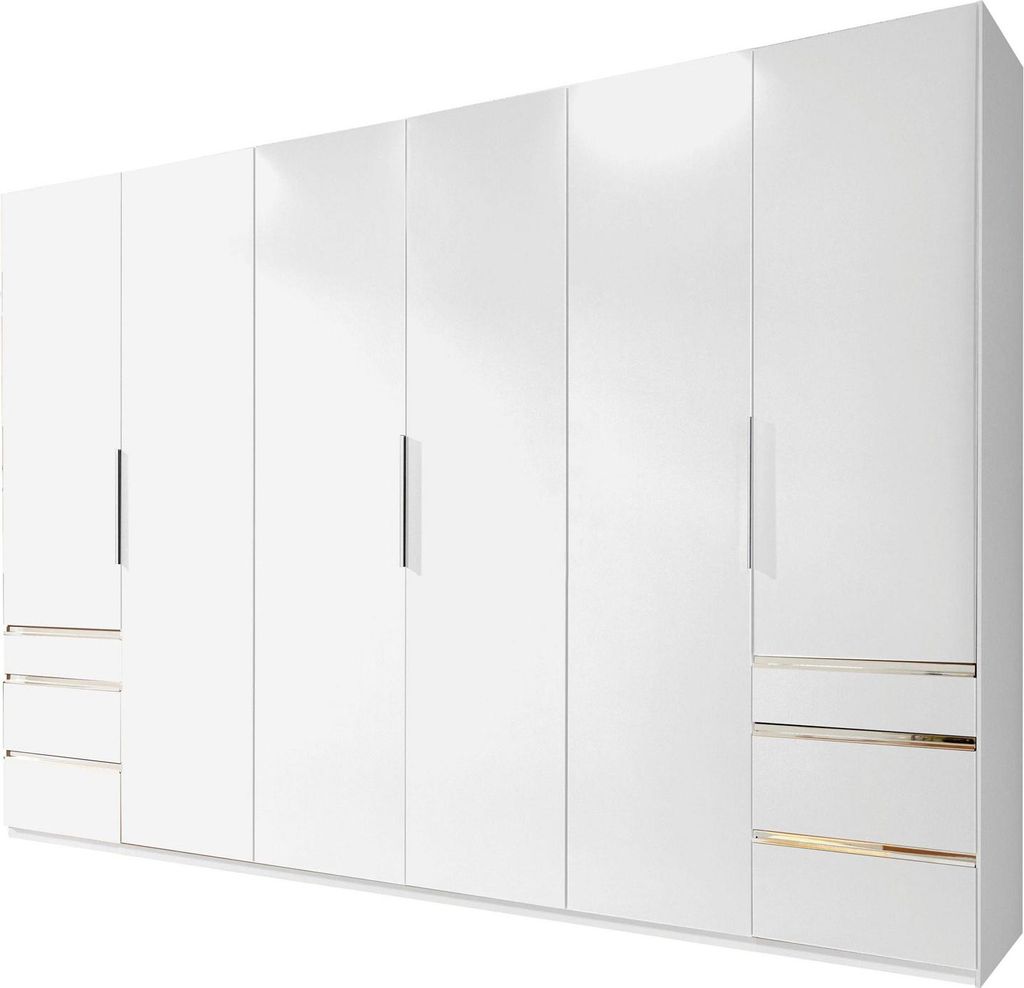 Kleiderschrank Level Schlafzimmerschrank 300x58x216cm 6-türig weiß 6-türig (18785)