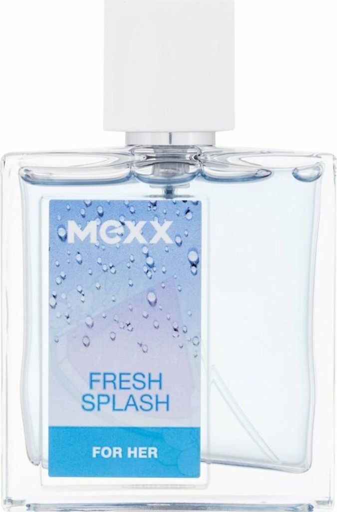 A clear, front-facing studio shot of a bottle of Mexx Fresh Splash Woman Eau de Toilette.