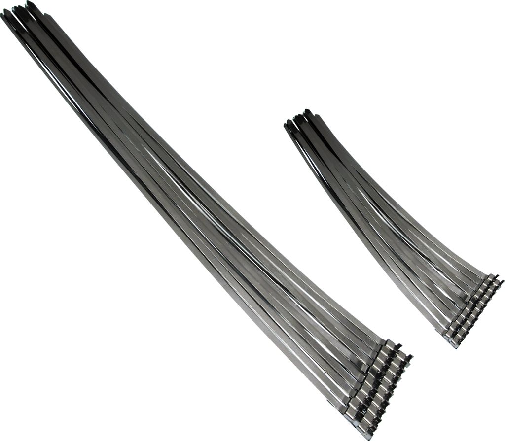 40 x Vorgefertigte Edelstahl 304SS Schlauchbandschellen Kabelbinder 360 + 740mm