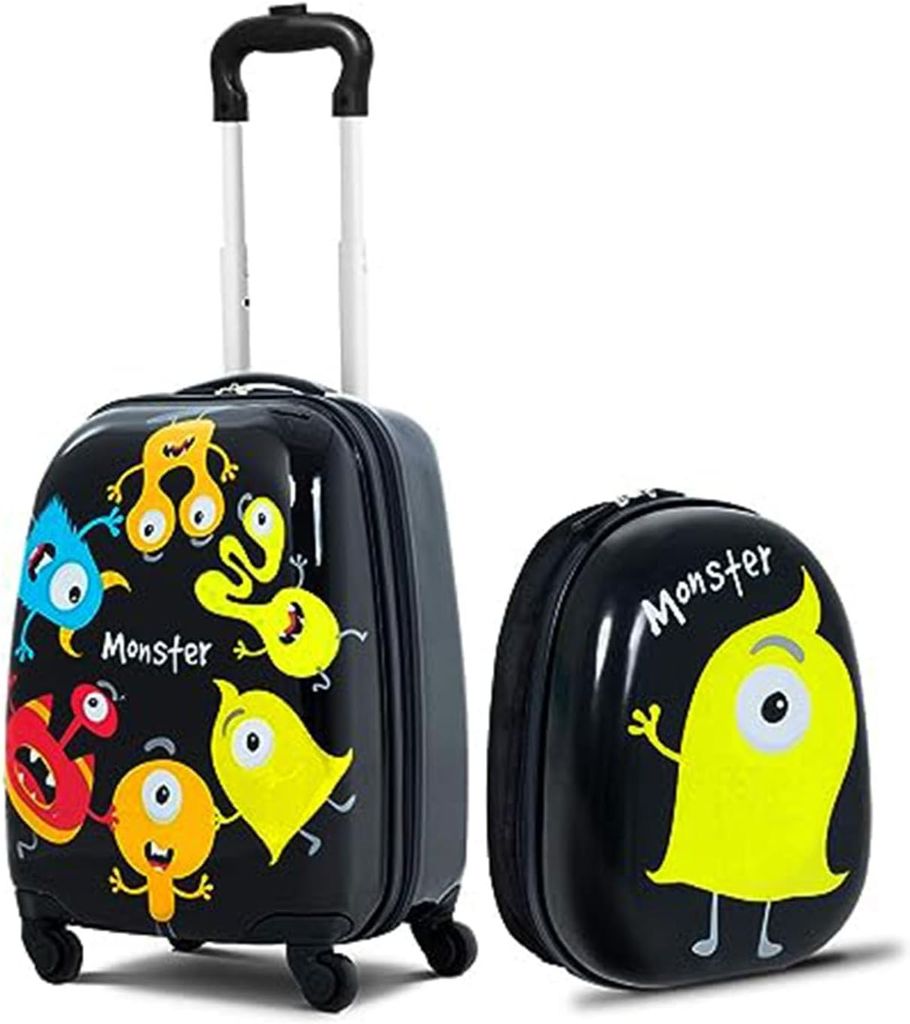 For Kids - Kindergepäck + reflektierende Aufkleber Piraten, Kinderkoffer,  Hartschalenkoffer für Kinder, Handgepäck, 24 Liter