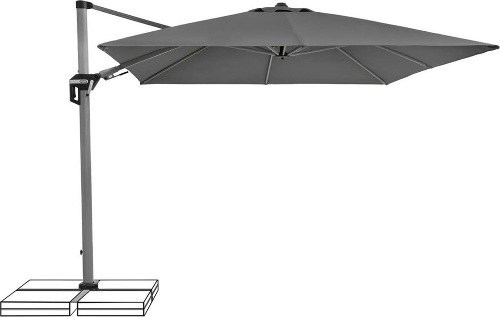 doppler "Doppler Active II Ampelschirm Sonnenschirm 350 x 260cm anthrazit 840"