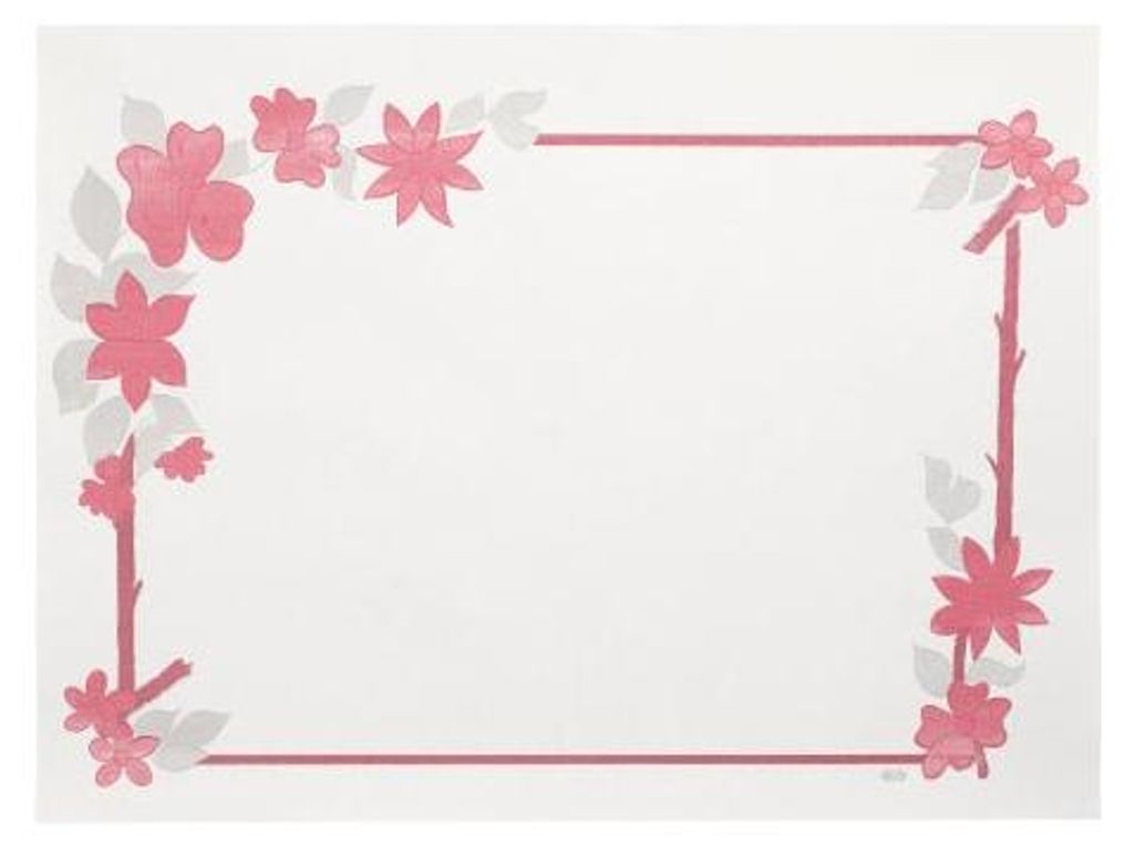 Papstar Tischsets, Papier 30 cm x 40 cm weiß "Blumenranke", Produktbild 