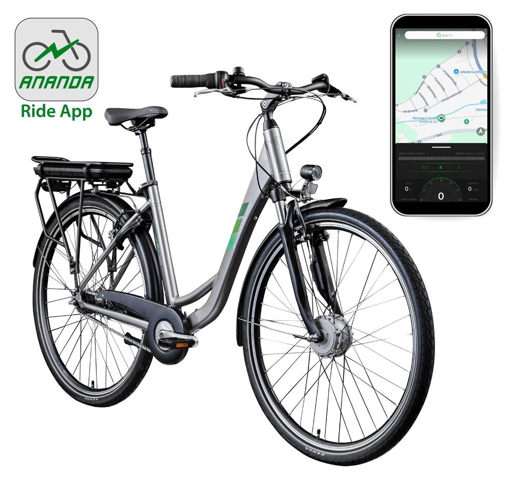 Zündapp Z502 E Bike Damen 28 Zoll grau/grün 50 cm