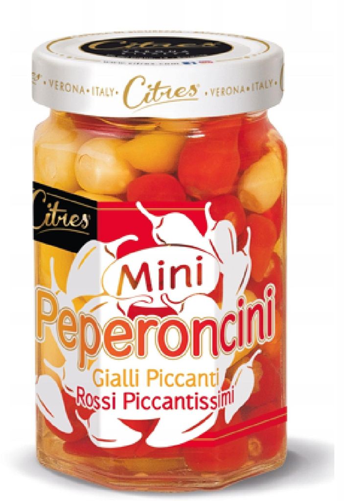 Mini poivrons piquants Peperoncini, 290 g. Ingrédients Image du produit 