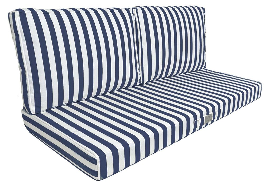 Coussins pour salon de jardin déhoussable 120x60cm - Rayure Image du produit 