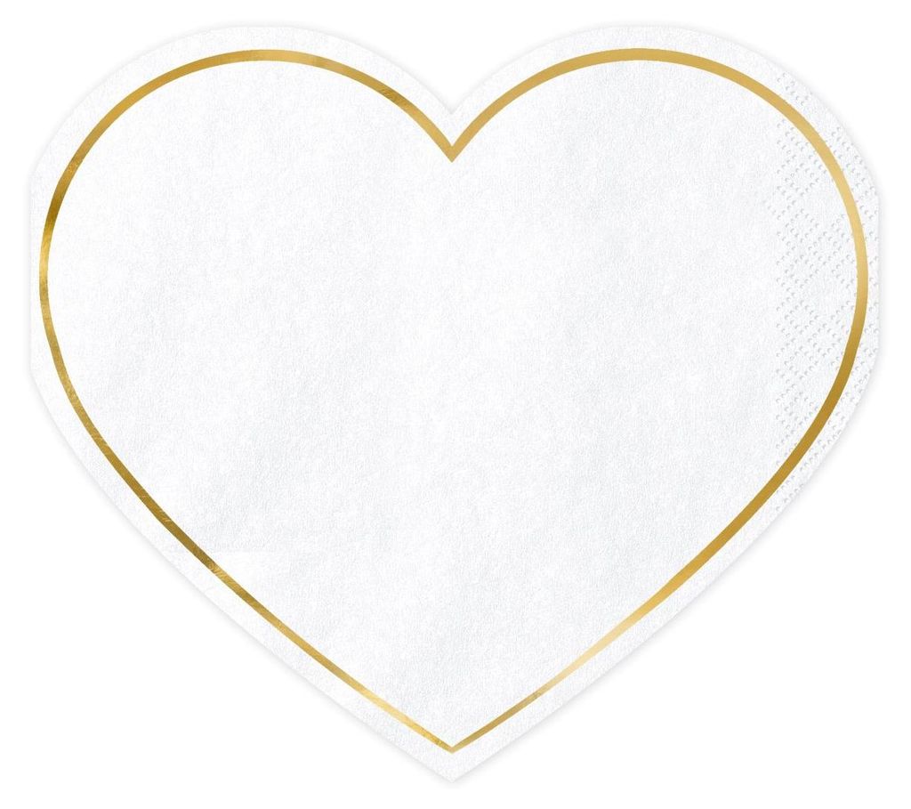 Herz-Servietten, 14,5x12,5cm (1 Packung / 20 Stk.) Produktbild 